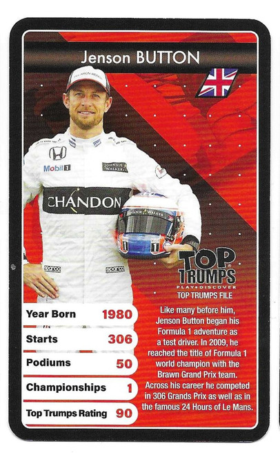 Jenson Button (McLaren) - Top Trumps Grand Prix Heroes 2020