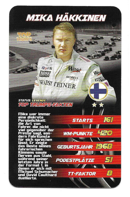 Mika Hakkinen (McLaren) - Top Trumps Grand Prix Helden 2 2018