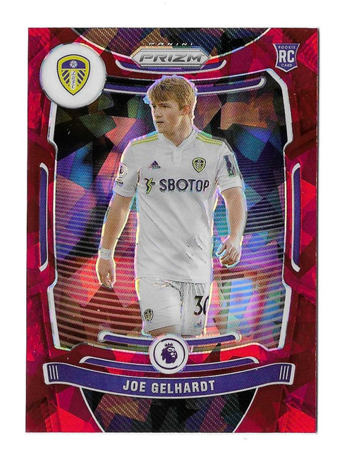 #217 Joe Gelhardt (Leeds United) - RED ICE PARALLEL - Panini Prizm Premier League 2021/22