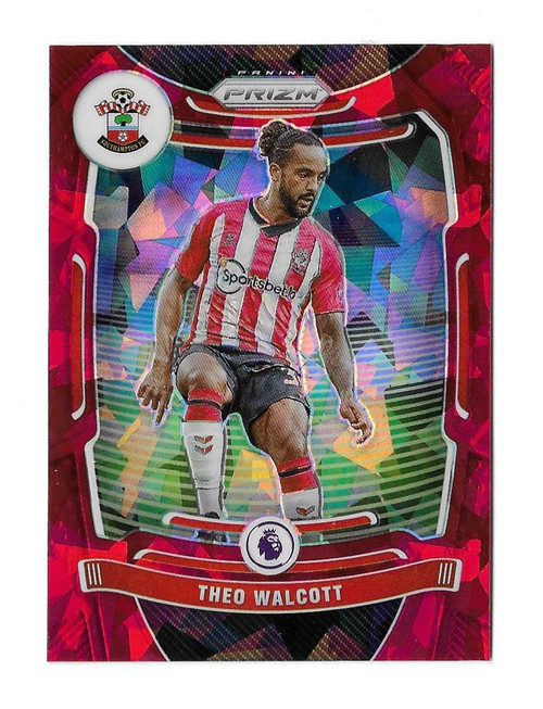 #117 Theo Walcott (Southampton) - RED ICE PARALLEL - Panini Prizm Premier League 2021/22