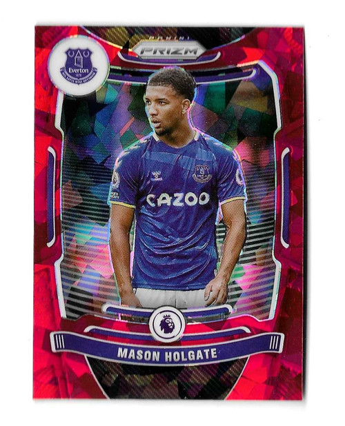 #096 Mason Holgate (Everton) - RED ICE PARALLEL - Panini Prizm Premier League 2021/22