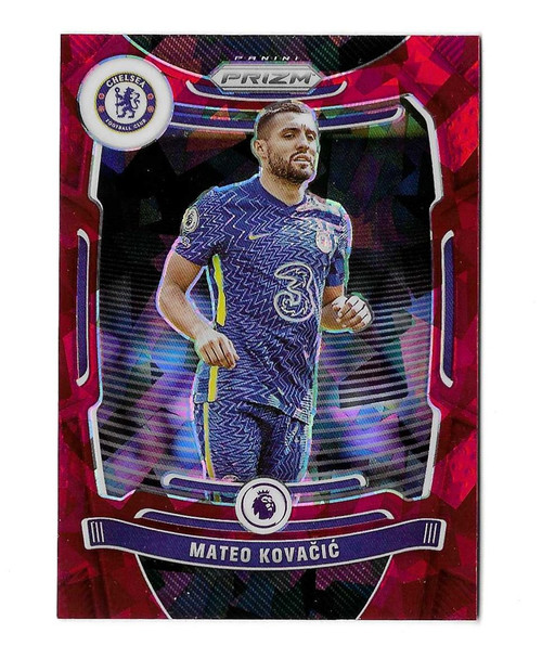 #247 Mateo Kovacic (Chelsea) - RED ICE PARALLEL - Panini Prizm Premier League 2021/22