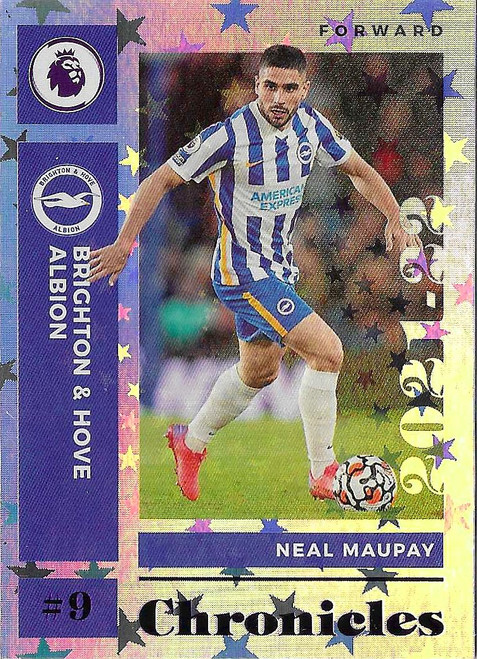 #006 Neal Maupay (Brighton) - PURPLE ASTRO PARALLEL - Panini Chronicles Soccer 2021/22