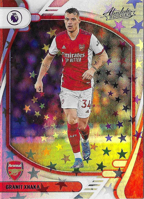 #041 Granit Xhaka (Arsenal) - PURPLE ASTRO PARALLEL (Absolute) - Panini Chronicles Soccer 2021/22