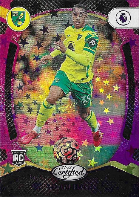 #164 Adam Idah (Norwich City) - PURPLE ASTRO PARALLEL (Certified) - Panini Chronicles Soccer 2021/22