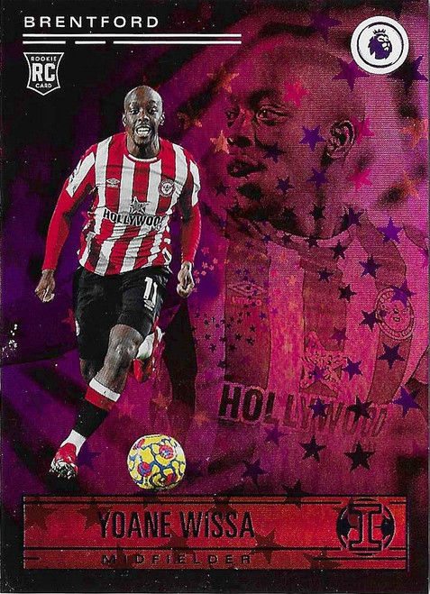 #173 Yoane Wissa (Brentford) - PURPLE ASTRO PARALLEL (Illusions) - Panini Chronicles Soccer 2021/22