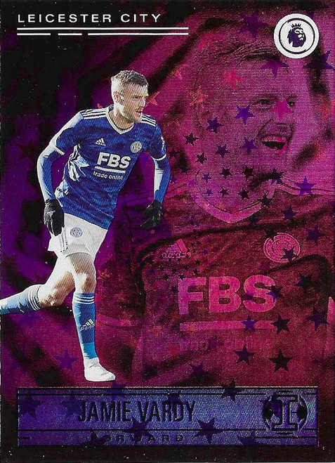 #181 Jamie Vardy (Leicester City) - PURPLE ASTRO PARALLEL (Illusions) - Panini Chronicles Soccer 2021/22