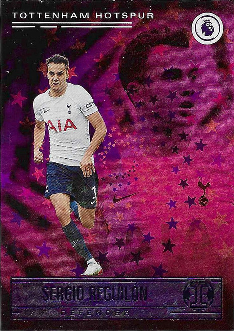 #197 Sergio Reguilon (Tottenham) - PURPLE ASTRO PARALLEL (Illusions) - Panini Chronicles Soccer 2021/22