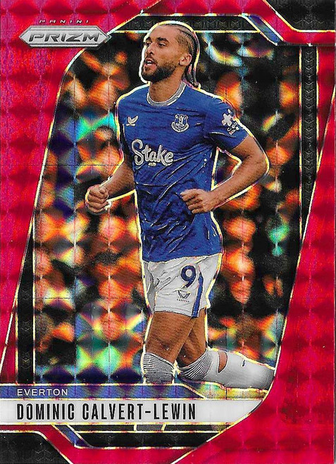 #226 Dominic Calvert-Lewin (Everton) - RED MOSAIC PARALLEL - Panini Prizm Premier League 2024/25