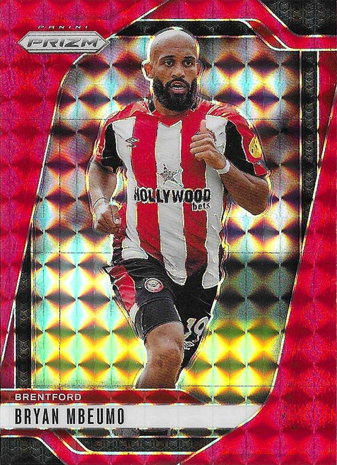 #248 Bryan Mbeumo (Brentford) - RED MOSAIC PARALLEL - Panini Prizm Premier League 2024/25