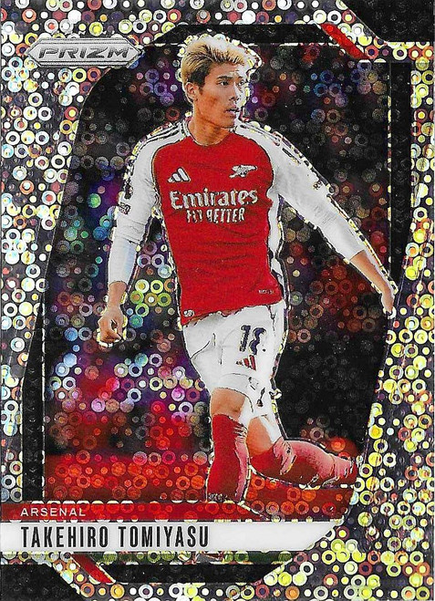 #034 Takehiro Tomiyasu (Arsenal) - BREAKAWAY PARALLEL - Panini Prizm Premier League 2024/25