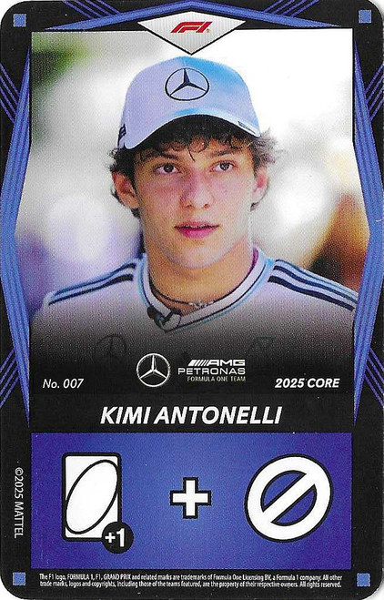 #007 Kimi Antonelli (Mercedes) - BLUE BASE - Mattel 2025 Core Edition UNO Elite F1/Formula 1