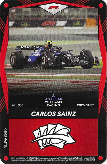 #061 Carlos Sainz (Williams) - RED BASE - Mattel 2025 Core Edition UNO Elite F1/Formula 1