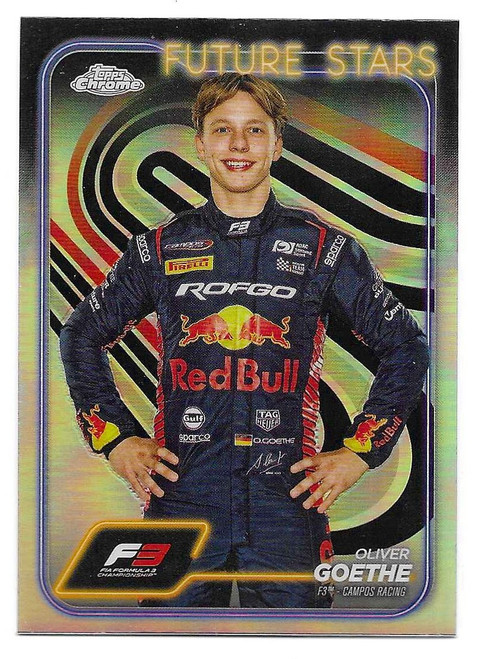 #052 Oliver Goethe (Campos) - REFRACTOR PARALLEL - Topps Chrome Formula 1 2024
