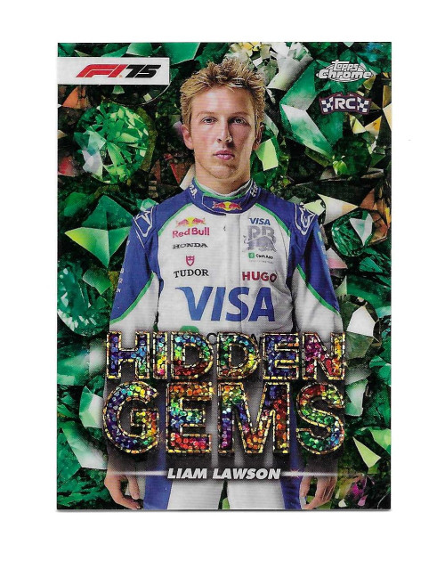 HG-8 - Liam Lawson (Racing Bulls) - HIDDEN GEMS - Topps Chrome Formula 1 2025 - ROOKIE CARD RC