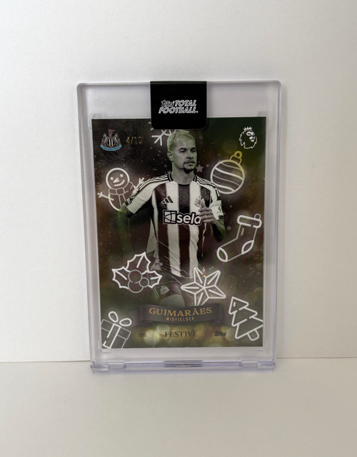 FESTIVE - #1205 Bruno Guimaraes (Newcastle United) - BLACK PARALLEL 4/10 - Topps Total Football 2025/26