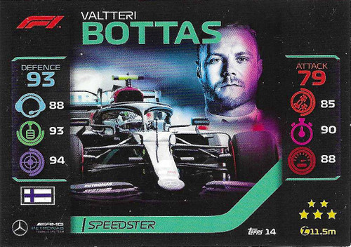 #014 Valtteri Bottas (Mercedes) - Topps Turbo Attax 2020 (Formula 1/F1)