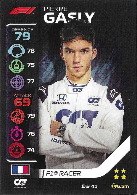 #041 Pierre Gasly (Alpha Tauri) - Topps Turbo Attax 2020 (Formula 1/F1)