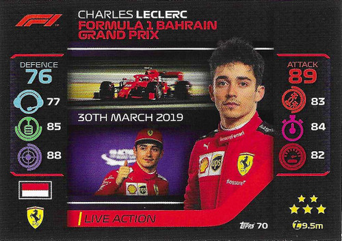 #070 Charles Leclerc (Ferrari) - Topps Turbo Attax 2020 (Formula 1/F1)