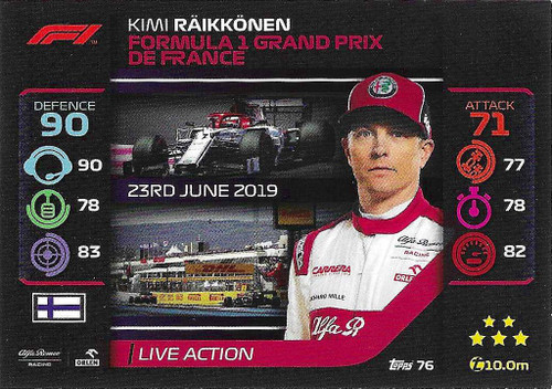 #076 Kimi Raikkonen (Alfa Romeo) - Topps Turbo Attax 2020 (Formula 1/F1)