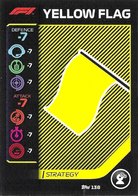 #138 Yellow Flag - Topps Turbo Attax 2020 (Formula 1/F1)