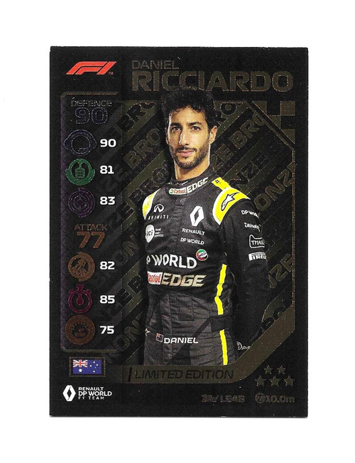 LE4B - Daniel Ricciardo (Renault) - BRONZE LIMITED EDITION - Topps Turbo Attax 2020 (Formula 1/F1)