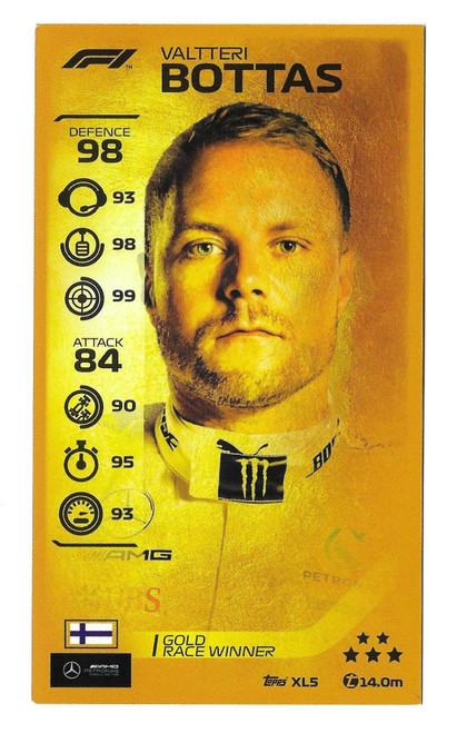 XL5 - Valtteri Bottas (Mercedes) - XL/OVERSIZED - Topps Turbo Attax 2020 (Formula 1/F1)