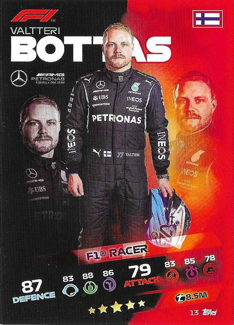 #013 Valtteri Bottas (Mercedes) - Topps Turbo Attax 2021 (Formula 1/F1)