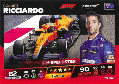 #030 Daniel Ricciardo (McLaren) - Topps Turbo Attax 2021 (Formula 1/F1)