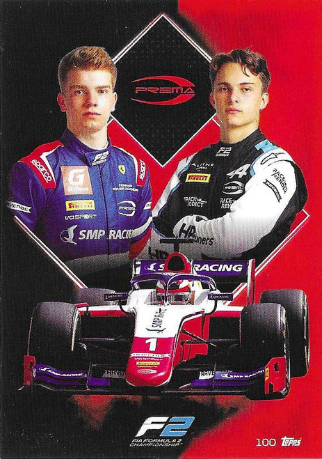 #100 Robert Shwartzman & Oscar Piastri (Prema) - Topps Turbo Attax 2021 (Formula 1/F1)
