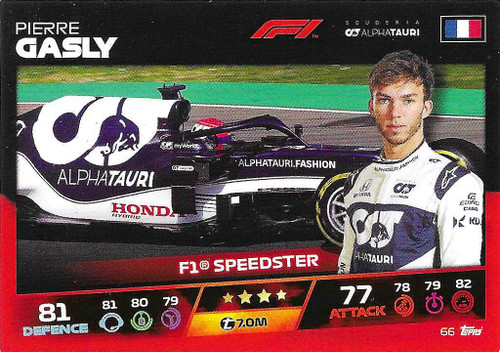 #066 Pierre Gasly (Alpha Tauri) - Topps Turbo Attax 2021 (Formula 1/F1)