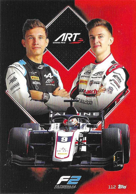 #112 Christian Lundgaard & Theo Pourchaire (ART) - Topps Turbo Attax 2021 (Formula 1/F1)