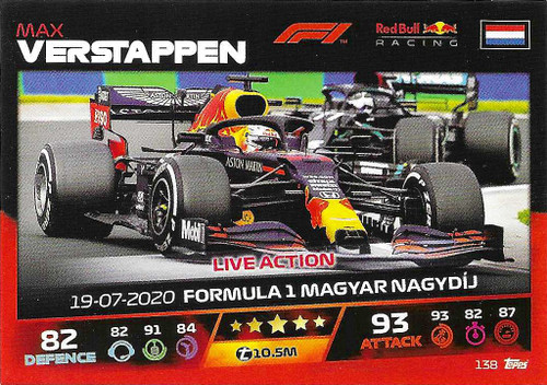 #138 Max Verstappen (Red Bull) - Topps Turbo Attax 2021 (Formula 1/F1)
