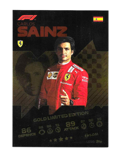 LE5G - Carlos Sainz (Ferrari) - GOLD LIMITED EDITION - Topps Turbo Attax 2021 (Formula 1/F1)