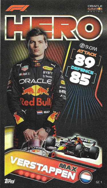 GC001 - Max Verstappen (Red Bull) - GIANT CARD - Topps Turbo Attax 2022 (Formula 1/F1)