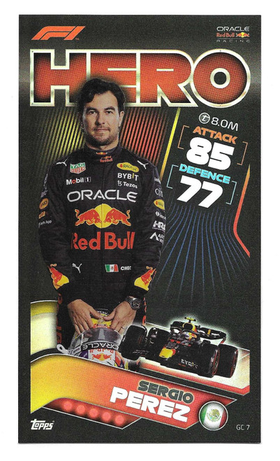 GC007 - Sergio Perez (Red Bull) - GIANT CARD - Topps Turbo Attax 2022 (Formula 1/F1)