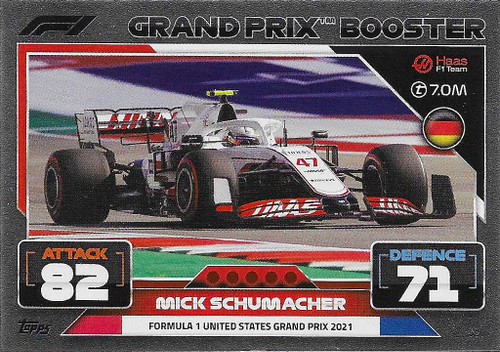 #326 Mick Schumacher (Haas) - GRAND PRIX BOOSTER - Topps Turbo Attax 2022 (Formula 1/F1)