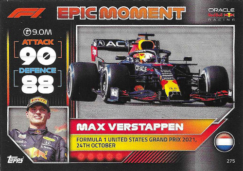 #275 Max Verstappen (Red Bull) - Topps Turbo Attax 2022 (Formula 1/F1)