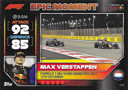 #279 Max Verstappen (Red Bull) - Topps Turbo Attax 2022 (Formula 1/F1)