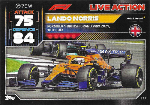 #211 Lando Norris (McLaren) - Topps Turbo Attax 2022 (Formula 1/F1)