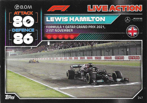 #247 Lewis Hamilton (Mercedes) - Topps Turbo Attax 2022 (Formula 1/F1)