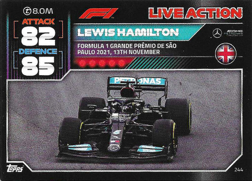 #244 Lewis Hamilton (Mercedes) - Topps Turbo Attax 2022 (Formula 1/F1)