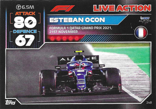 #248 Esteban Ocon (Alpine) - Topps Turbo Attax 2022 (Formula 1/F1)