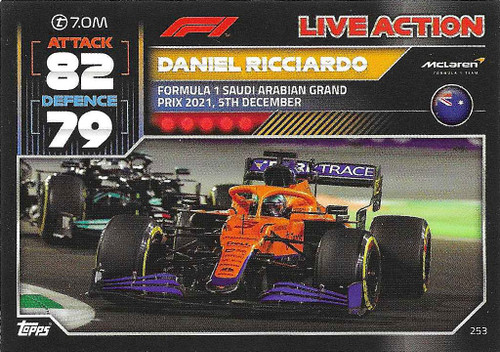#253 Daniel Ricciardo (McLaren) - Topps Turbo Attax 2022 (Formula 1/F1)