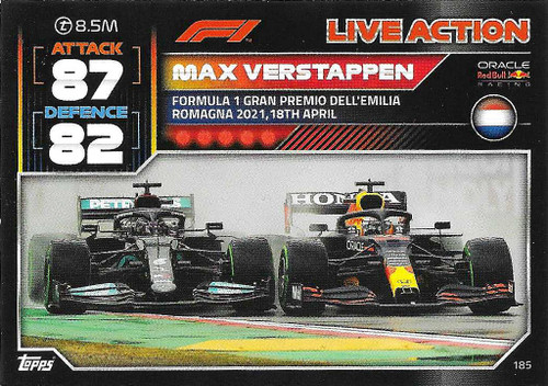#185 Max Verstappen (Red Bull) - Topps Turbo Attax 2022 (Formula 1/F1)