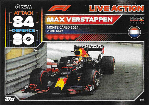 #195 Max Verstappen (Red Bull) - Topps Turbo Attax 2022 (Formula 1/F1)