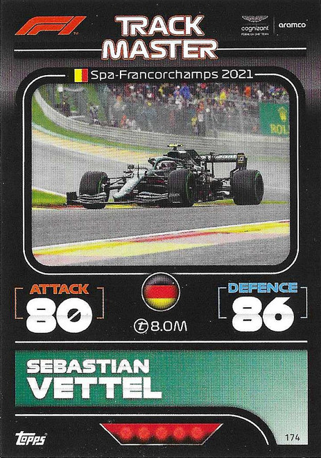 #174 Sebastian Vettel (Aston Martin) - Topps Turbo Attax 2022 (Formula 1/F1)