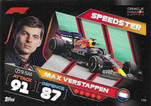 #136 Max Verstappen (Red Bull) - Topps Turbo Attax 2022 (Formula 1/F1)
