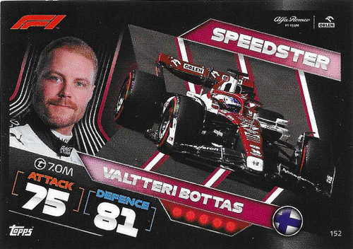#152 Valtteri Bottas (Alfa Romeo) - Topps Turbo Attax 2022 (Formula 1/F1)