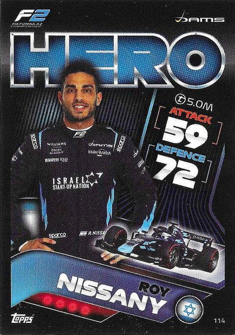 #114 Roy Nissany (Dams) - Topps Turbo Attax 2022 (Formula 1/F1)